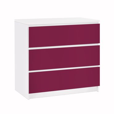 Möbelfolie für IKEA Malm Kommode - Klebefolie Colour Wine Red