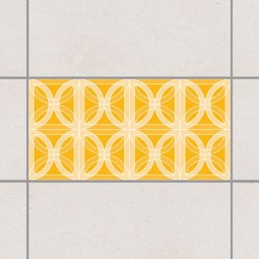 Fliesenaufkleber - Fliesenaufkleber Mosaik - Kreisförmiges Fliesendesign Melon Yellow