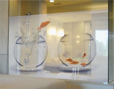 Fensterfolie - Sichtschutz Fenster Flying Goldfish - Fensterbilder