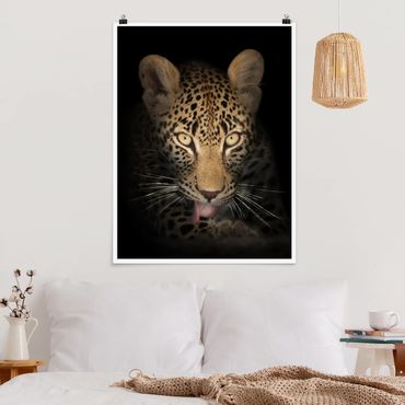 Poster - Resting Leopard - Hochformat 3:4