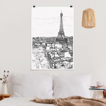 Poster - Stadtstudie - Paris - Hochformat 3:2