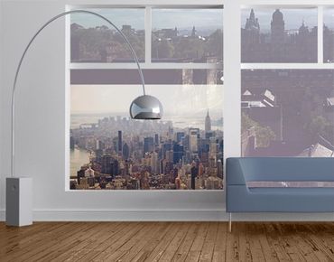 Fensterfolie - Sichtschutz Fenster Der Morgen in New York - Fensterbilder