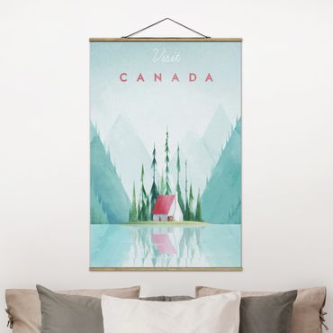 Stoffbild mit Posterleisten - Reiseposter - Canada - Hochformat 2:3
