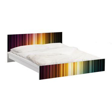 Möbelfolie für IKEA Malm Bett niedrig 160x200cm - Klebefolie Rainbow Light