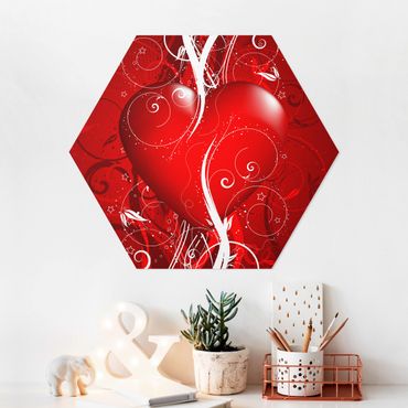 Hexagon Bild Forex - Floral Heart