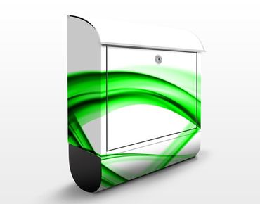 Briefkasten mit Zeitungsfach - Green Element - Briefkasten modern grün