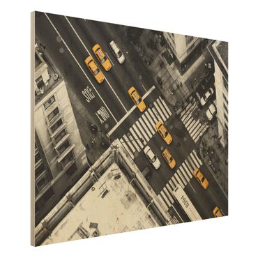 Holzbild - New York City Cabs - Querformat 3:4