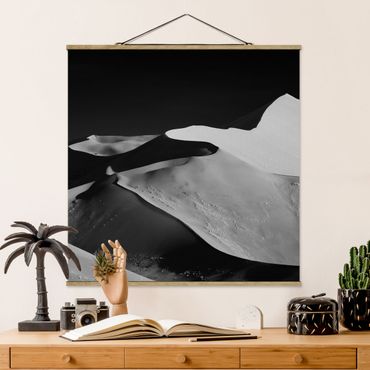 Stoffbild mit Posterleisten - Wüste - Abstrakte Dünen - Quadrat 1:1