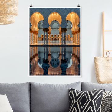 Poster - Reflexionen in der Moschee - Hochformat 3:4