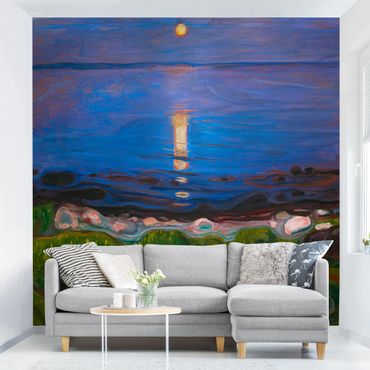 Fototapete - Edvard Munch - Sommernacht am Meeresstrand