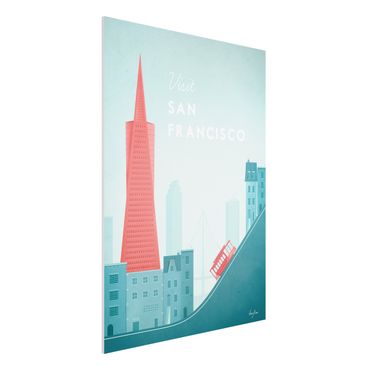 Forex Fine Art Print - Reiseposter - San Francisco - Hochformat 4:3