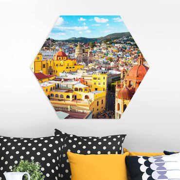 Hexagon Bild Forex - Bunte Häuser Guanajuato