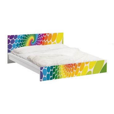 Möbelfolie für IKEA Malm Bett niedrig 180x200cm - Klebefolie Magic Points