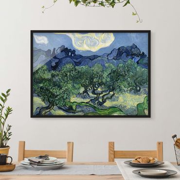 Bild mit Rahmen - Vincent van Gogh - Olivenbäume - Querformat 3:4