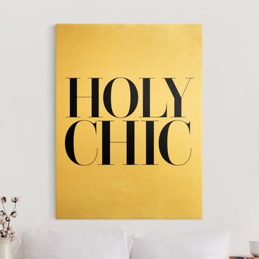 Leinwandbild Gold - HOLY CHIC - Hochformat 3:4