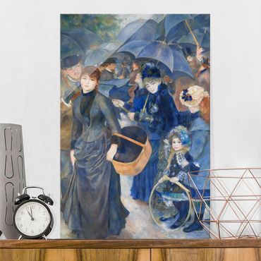 Glasbild - Kunstdruck Auguste Renoir - Die Regenschirme - Impressionismus Hoch 2:3