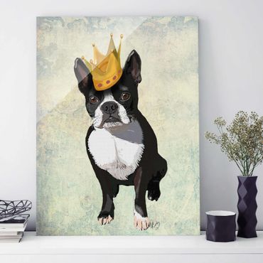 Glasbild - Tierportrait - Terrierkönig - Hochformat 4:3