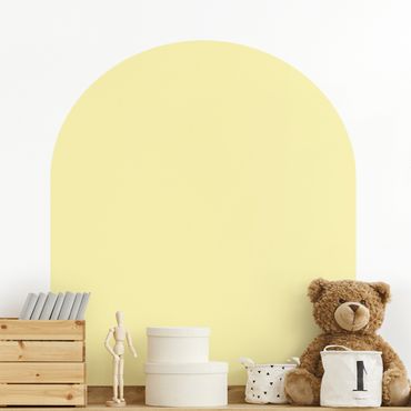 Væg-tatovering - Round Arch - Pastel Yellow