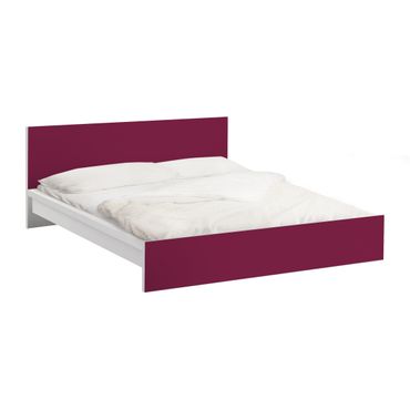 Möbelfolie für IKEA Malm Bett niedrig 180x200cm - Klebefolie Colour Wine Red