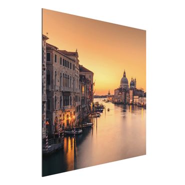 Aluminium Print - Goldenes Venedig - Quadrat 1:1