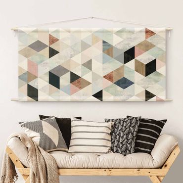 Gobelin - Watercolour Mosaic With Triangles I