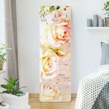 Garderobe - Aquarell Blumen Rosen