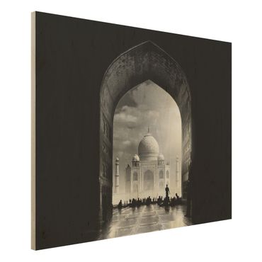 Holzbild - Das Tor zum Taj Mahal - Querformat 3:4