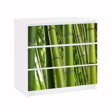 Möbelfolie für IKEA Malm Kommode - Klebefolie Bamboo Trees No.1
