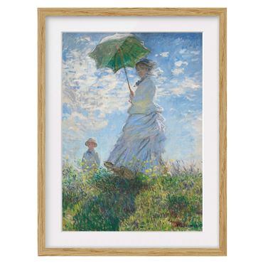 Indrammet plakat - Claude Monet - Woman with Parasol