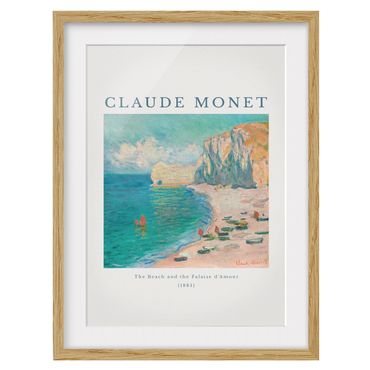 Indrammet plakat - Claude Monet - The Beach