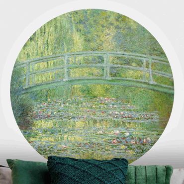 Runde Tapete selbstklebend - Claude Monet - Japanische Brücke