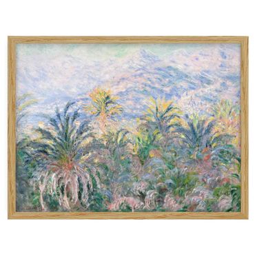 Indrammet plakat - Claude Monet - Palm Trees at Bordighera