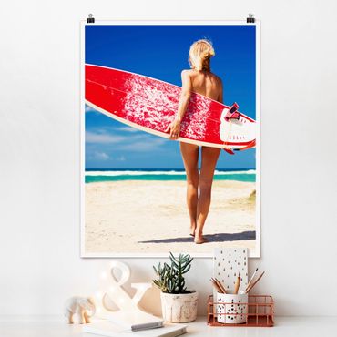 Poster - Surfergirl - Hochformat 3:4