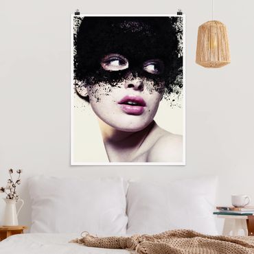 Poster - Das Mädchen mit der schwarzen Maske - Hochformat 3:4