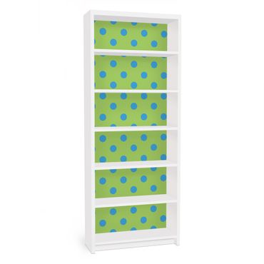 Möbelfolie für IKEA Billy Regal - Klebefolie No.DS92 Punktdesign Girly Grün