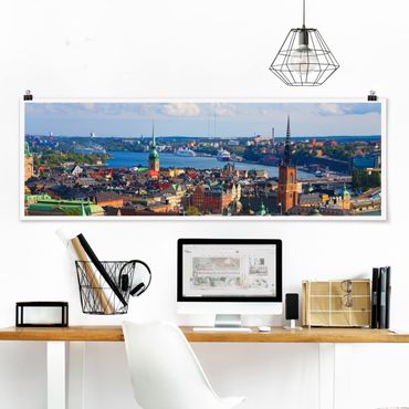 Poster - Stockholm in Schweden - Panorama Querformat
