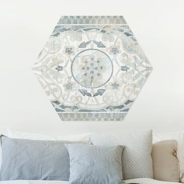 Hexagon Bild Forex - Holzpaneel Persisch Vintage I