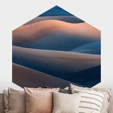 Hexagon Mustertapete selbstklebend - Die Farben der Wüste
