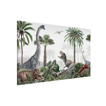 Magnettavle - Dinosaur giants in the jungle