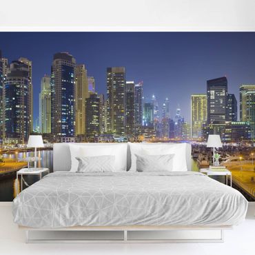 Fototapete - Dubai Nacht Skyline