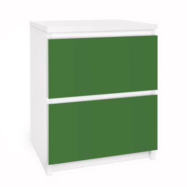 Möbelfolie für IKEA Malm Kommode - Selbstklebefolie Colour Dark Green