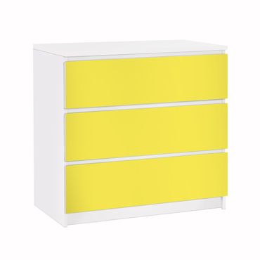 Möbelfolie für IKEA Malm Kommode - Klebefolie Colour Lemon Yellow