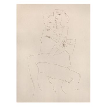Billede på lærred - Egon Schiele - Two Nudes