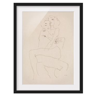 Indrammet plakat - Egon Schiele - Two Nudes