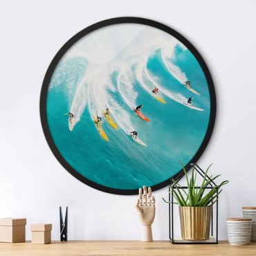 Rundes Gerahmtes Bild - Einfach Surfen