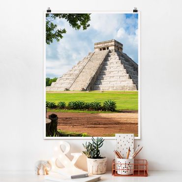 Poster - El Castillo Pyramide - Hochformat 3:4