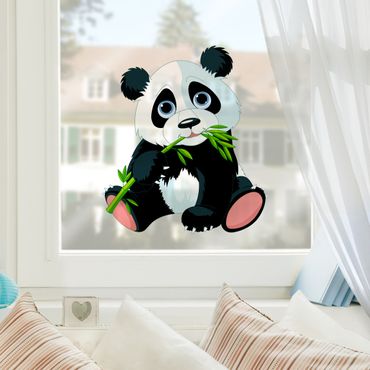 Fensterfolie - Fenstersticker - Naschender Panda