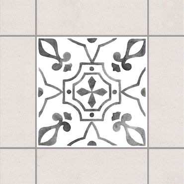 Fliesenaufkleber - Muster Grau Weiß Serie No.9