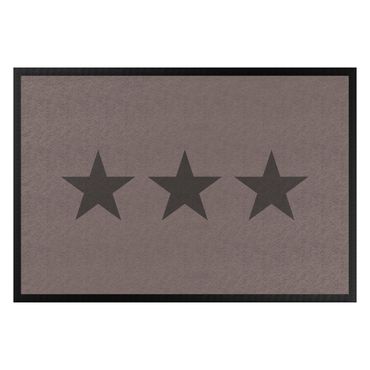 Fußmatte - Drei Sterne graubraun