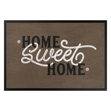 Fußmatte - Home sweet home shabby brown
